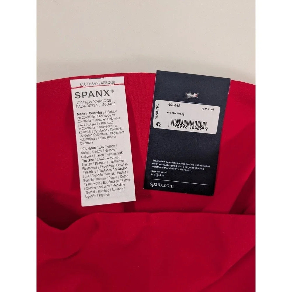 Spanx‎ Womens Bundle Lot of 2 Ecocide Thong sz XL Red NWT